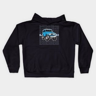 BJ40 Stacked in Blue Kids Hoodie